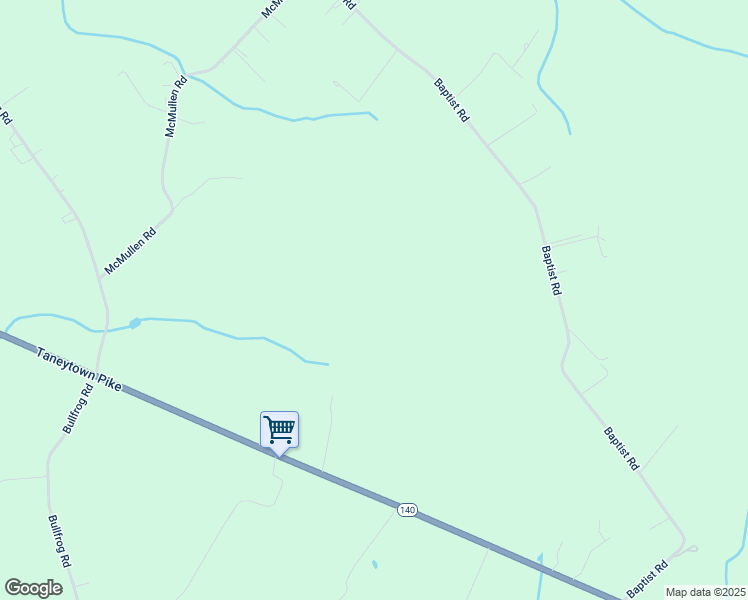 map of restaurants, bars, coffee shops, grocery stores, and more near 6129 Taneytown Pike in Taneytown