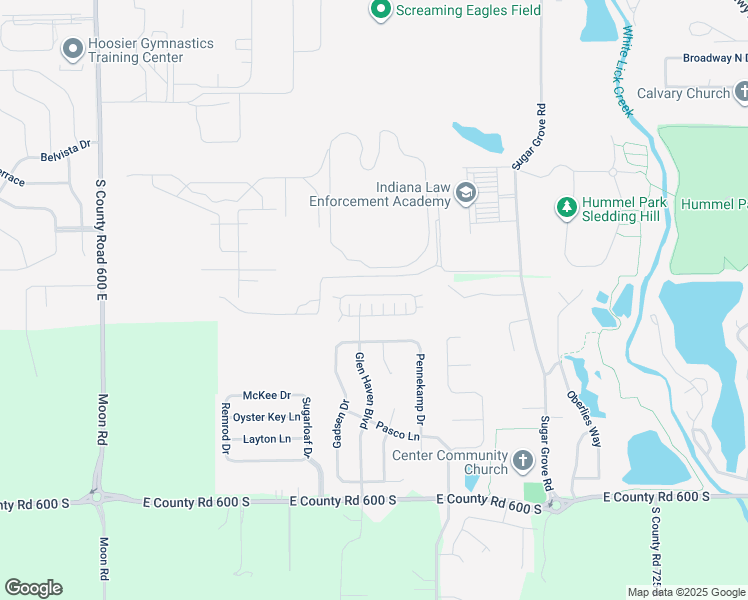 map of restaurants, bars, coffee shops, grocery stores, and more near 6632 Dunsdin Drive in Plainfield