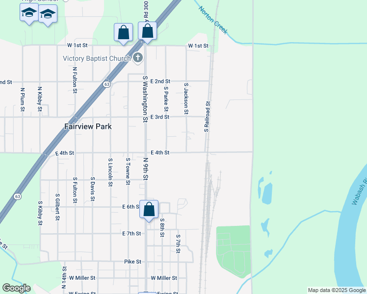 map of restaurants, bars, coffee shops, grocery stores, and more near 383 South Jackson Street in Clinton