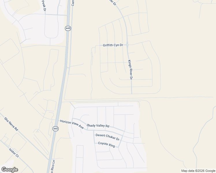 map of restaurants, bars, coffee shops, grocery stores, and more near 445 Horizon Ridge Road in Sparks