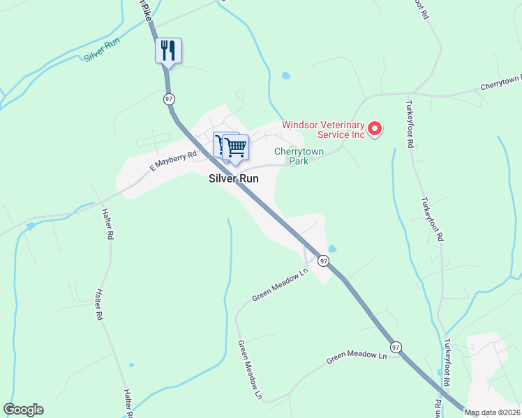 map of restaurants, bars, coffee shops, grocery stores, and more near 3906 Littlestown Pike in Westminster