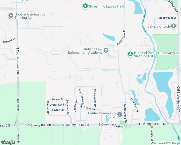 map of restaurants, bars, coffee shops, grocery stores, and more near 6676 Dunsdin Drive in Plainfield