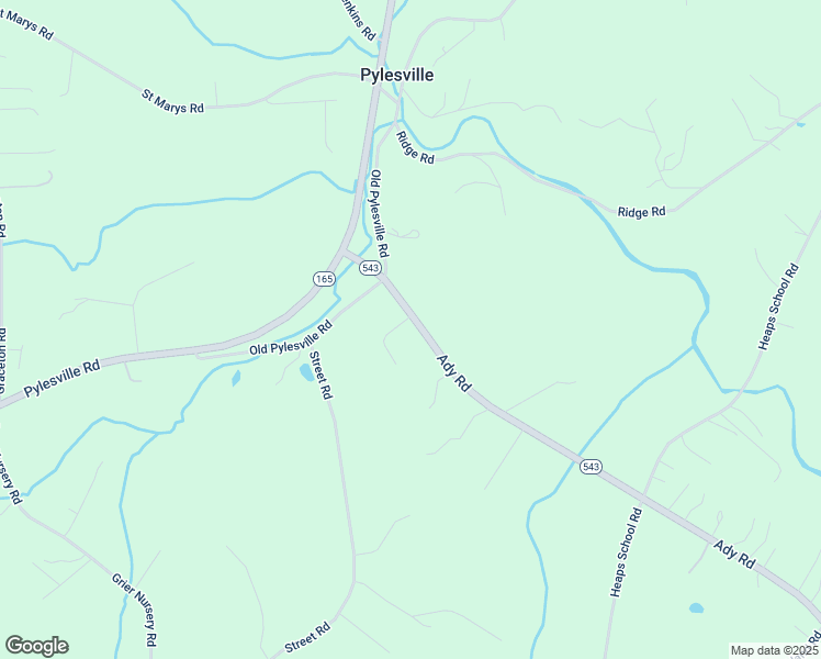 map of restaurants, bars, coffee shops, grocery stores, and more near 3964 Ady Road in Pylesville