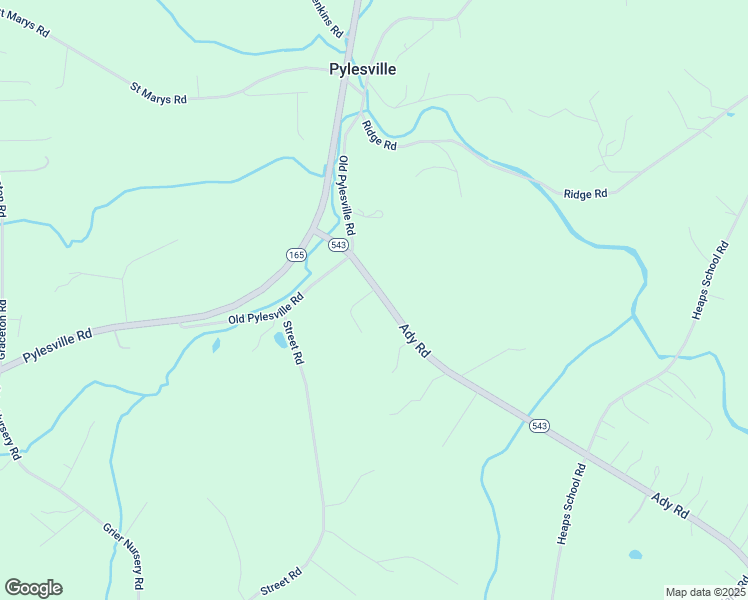 map of restaurants, bars, coffee shops, grocery stores, and more near 3964 Ady Road in Pylesville