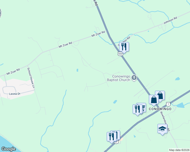 map of restaurants, bars, coffee shops, grocery stores, and more near 142 Bill Leight Road in Cecil County