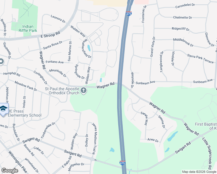 map of restaurants, bars, coffee shops, grocery stores, and more near 4359 Wagner Road in Dayton