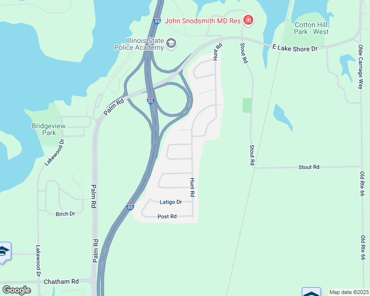 map of restaurants, bars, coffee shops, grocery stores, and more near 1120 Green Meadow Lane in Springfield