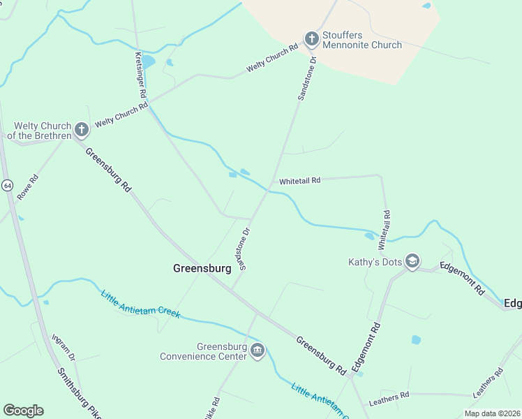 map of restaurants, bars, coffee shops, grocery stores, and more near 13409 Sandstone Drive in Smithsburg