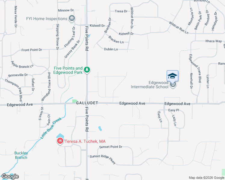 map of restaurants, bars, coffee shops, grocery stores, and more near 7002-7322 East Edgewood Avenue in Indianapolis