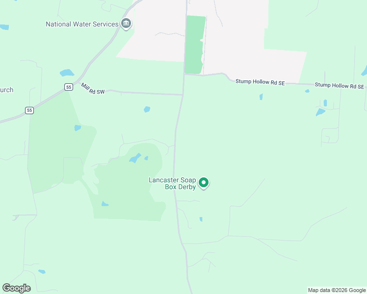 map of restaurants, bars, coffee shops, grocery stores, and more near 2880 BIS Road Southwest in Lancaster