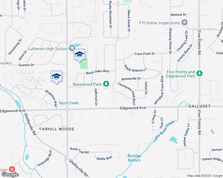 map of restaurants, bars, coffee shops, grocery stores, and more near 5834 Bonneville Way in Indianapolis