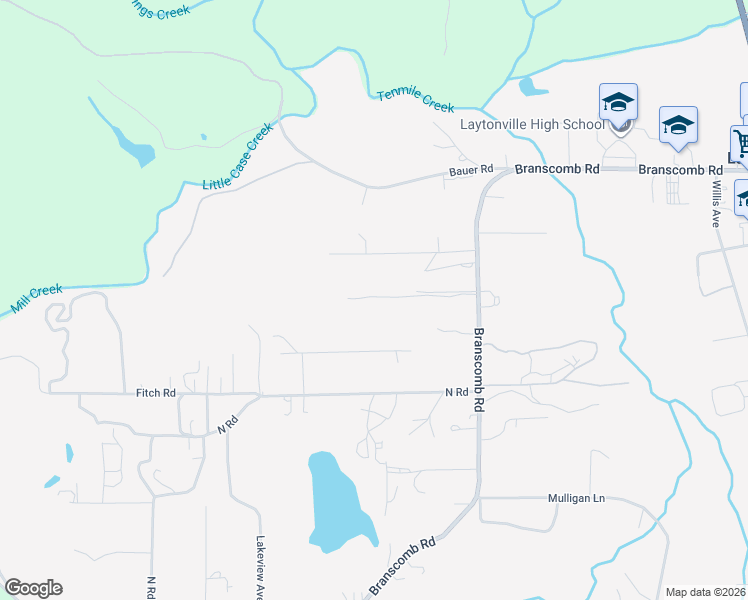 map of restaurants, bars, coffee shops, grocery stores, and more near 800 Branscomb Road in Laytonville