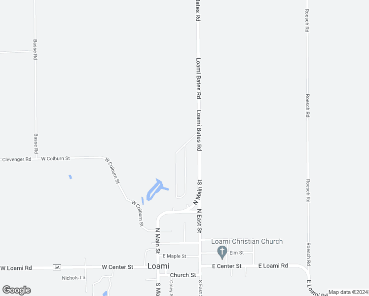 map of restaurants, bars, coffee shops, grocery stores, and more near Whispering Pines Tr Park in Loami