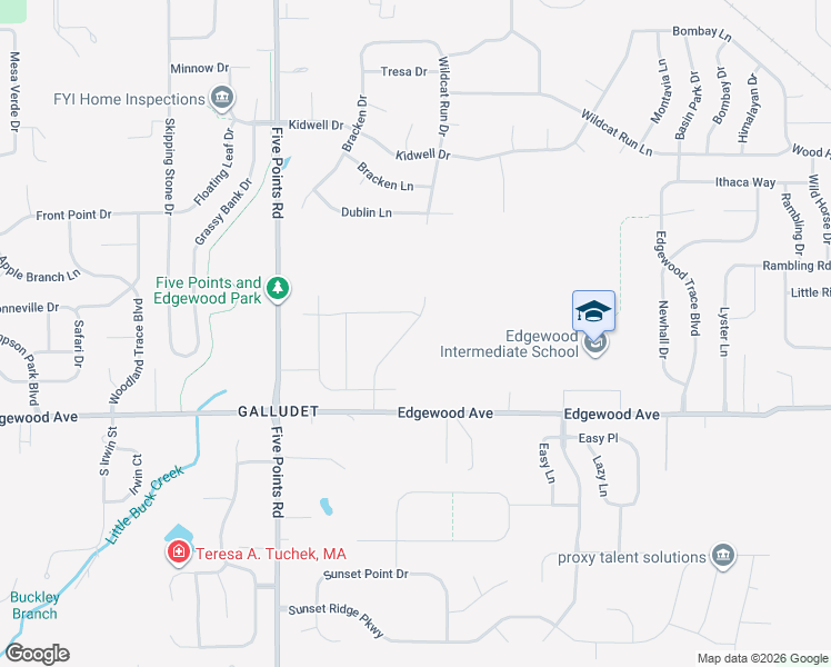 map of restaurants, bars, coffee shops, grocery stores, and more near 7340 East Edgewood Avenue in Indianapolis