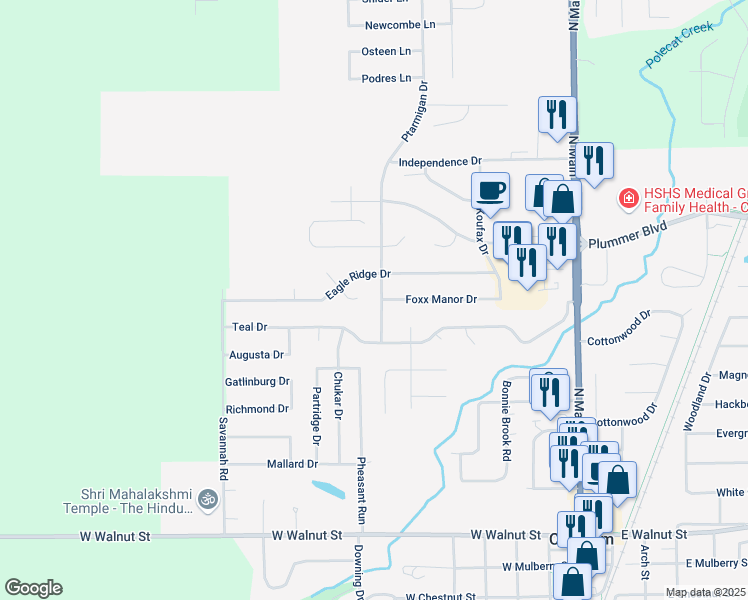 map of restaurants, bars, coffee shops, grocery stores, and more near 55 Ptarmigan Drive in Chatham
