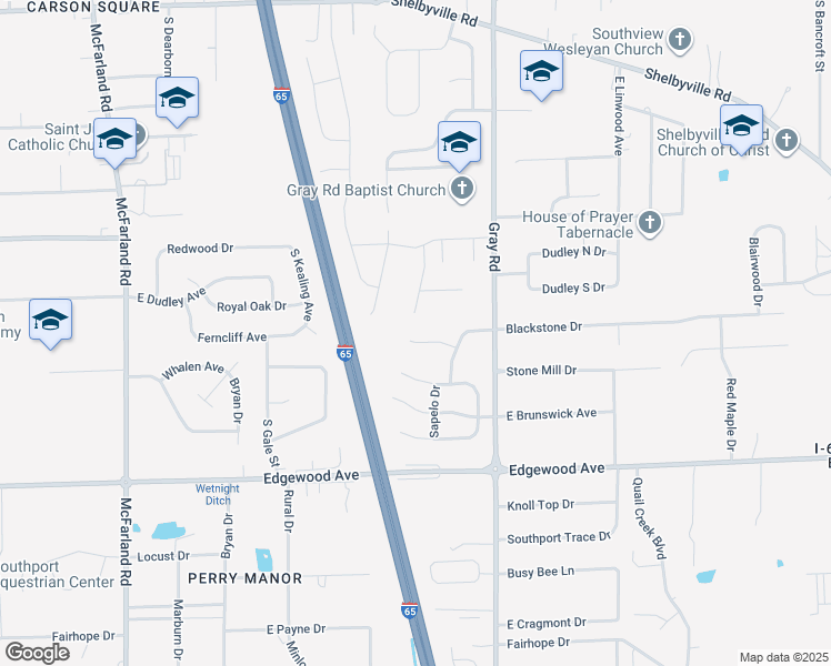 map of restaurants, bars, coffee shops, grocery stores, and more near 3915 Jekyll Court in Indianapolis