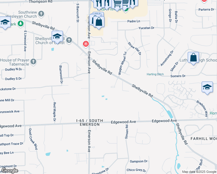 map of restaurants, bars, coffee shops, grocery stores, and more near 5723 Spring Mist Circle in Indianapolis