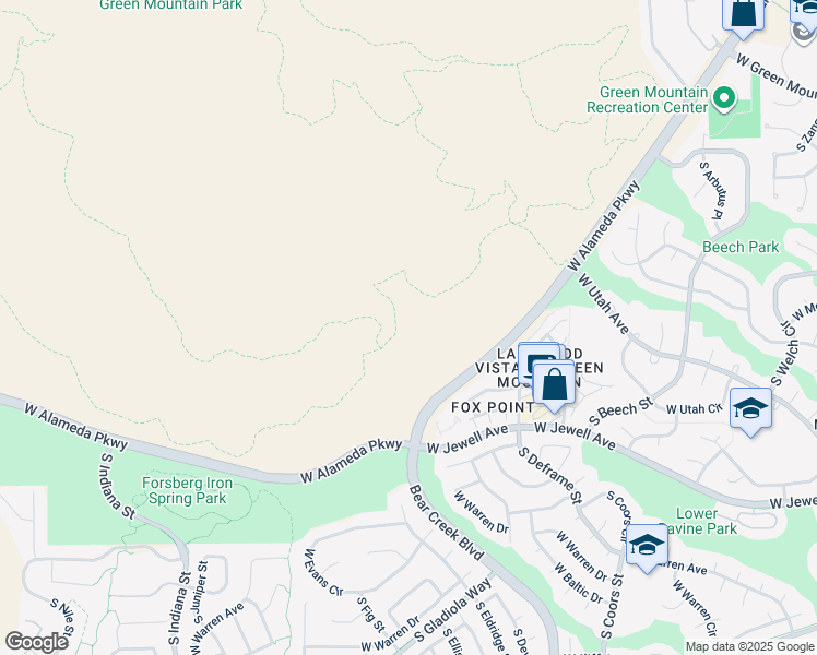 map of restaurants, bars, coffee shops, grocery stores, and more near in Lakewood