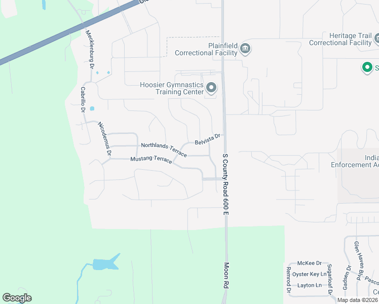 map of restaurants, bars, coffee shops, grocery stores, and more near 5865 Belvista Drive in Plainfield