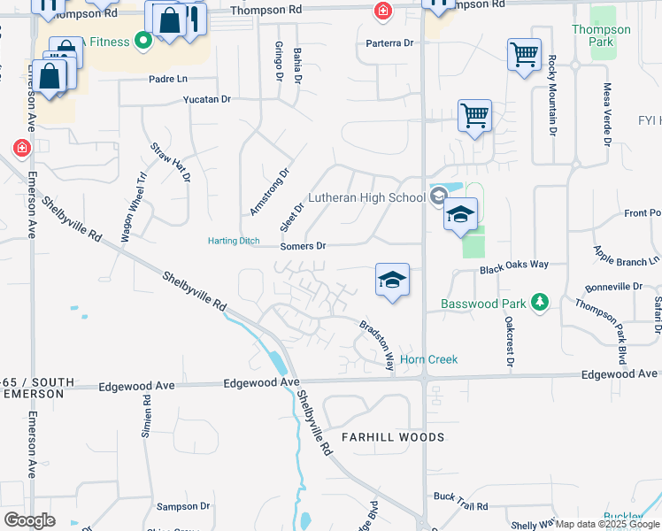 map of restaurants, bars, coffee shops, grocery stores, and more near 5746 Quail Crossing Court in Indianapolis