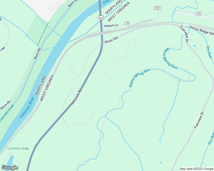 map of restaurants, bars, coffee shops, grocery stores, and more near 104 Brosius East Lane in Berkeley Springs