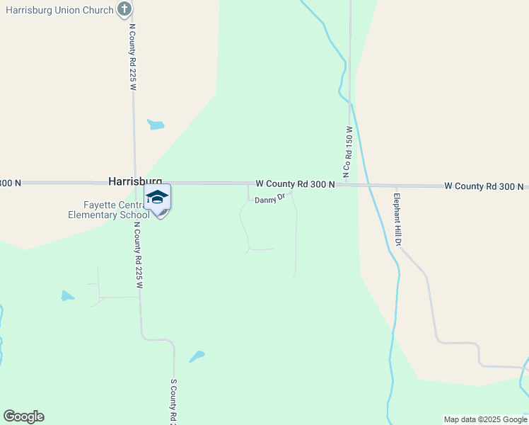 map of restaurants, bars, coffee shops, grocery stores, and more near 1739 West Danny Drive in Connersville