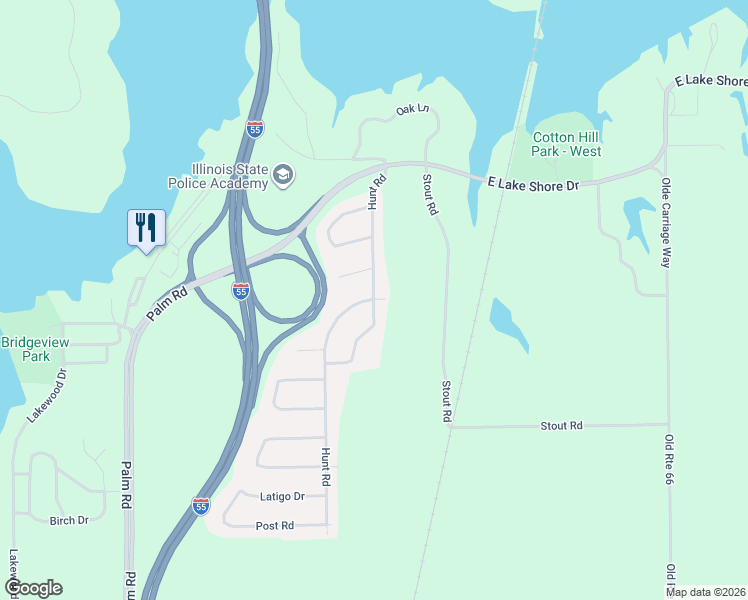 map of restaurants, bars, coffee shops, grocery stores, and more near 8001 Wilson Terrace in Springfield