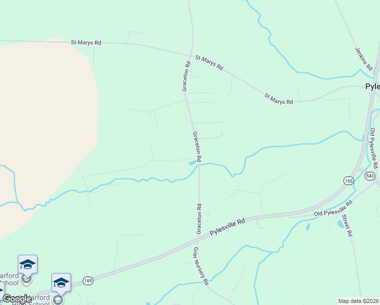 map of restaurants, bars, coffee shops, grocery stores, and more near 4210 Graceton Road in Pylesville