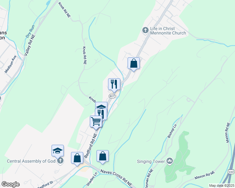 map of restaurants, bars, coffee shops, grocery stores, and more near 11804 Bedford Road Northeast in Cumberland