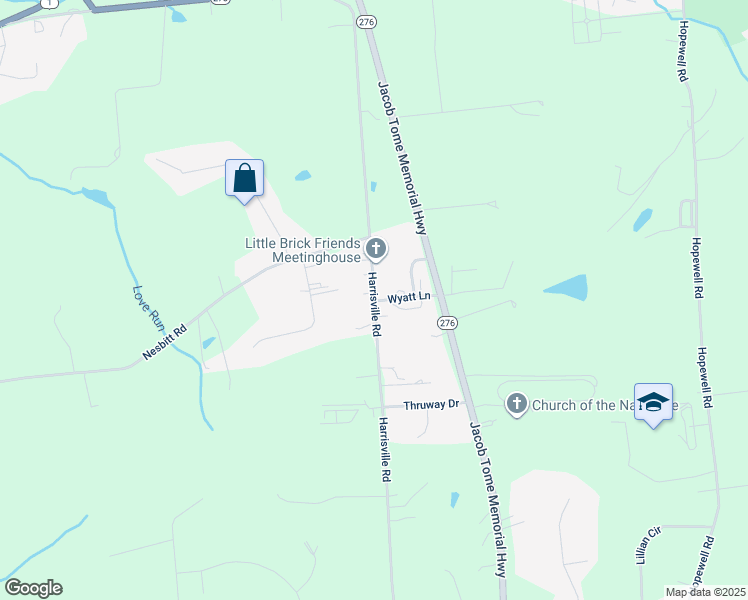 map of restaurants, bars, coffee shops, grocery stores, and more near 541 Harrisville Road in Colora