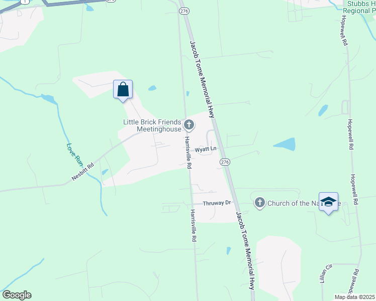 map of restaurants, bars, coffee shops, grocery stores, and more near 541 Harrisville Road in Colora