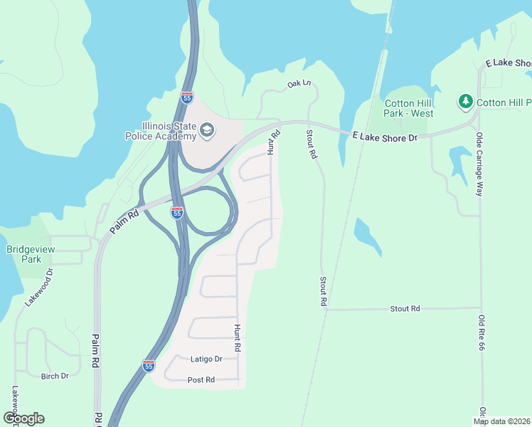 map of restaurants, bars, coffee shops, grocery stores, and more near 8001-8099 Hunt Road in Springfield