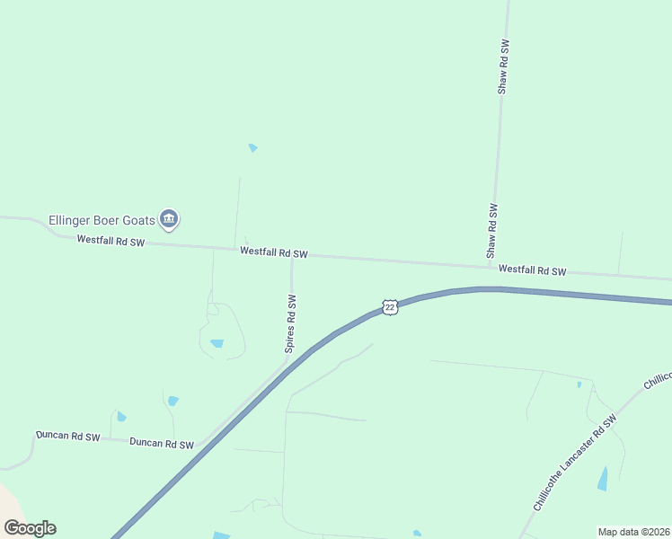 map of restaurants, bars, coffee shops, grocery stores, and more near 5325 Westfall Road Southwest in Lancaster