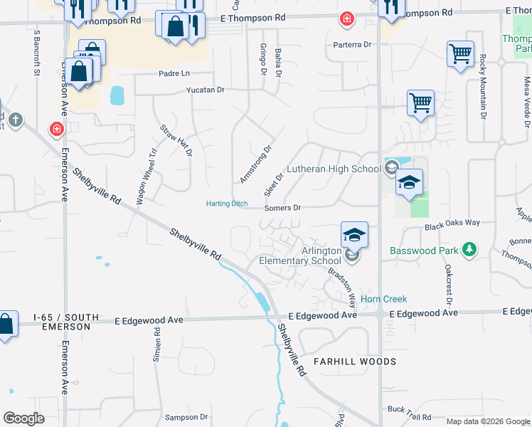 map of restaurants, bars, coffee shops, grocery stores, and more near 5641 Quail Feather Court in Indianapolis