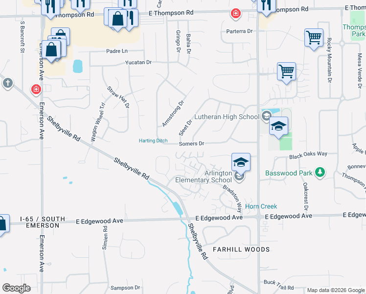 map of restaurants, bars, coffee shops, grocery stores, and more near 5641 Quail Feather Court in Indianapolis