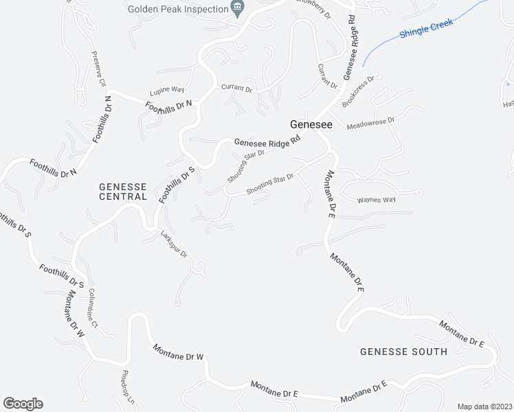 map of restaurants, bars, coffee shops, grocery stores, and more near 24130 Shooting Star Drive in Golden