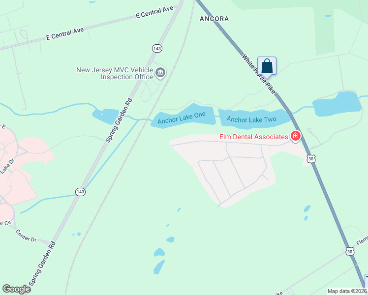map of restaurants, bars, coffee shops, grocery stores, and more near 233 Elmtowne Boulevard in Hammonton
