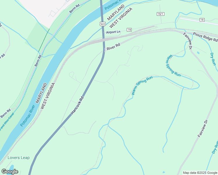 map of restaurants, bars, coffee shops, grocery stores, and more near 104 Brosius East Lane in Berkeley Springs