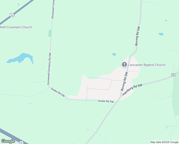 map of restaurants, bars, coffee shops, grocery stores, and more near 2783 Boving Road Southwest in Lancaster