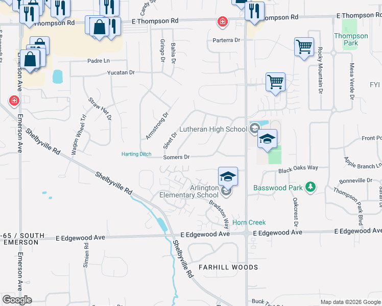map of restaurants, bars, coffee shops, grocery stores, and more near 5746 Quail Crossing Court in Indianapolis