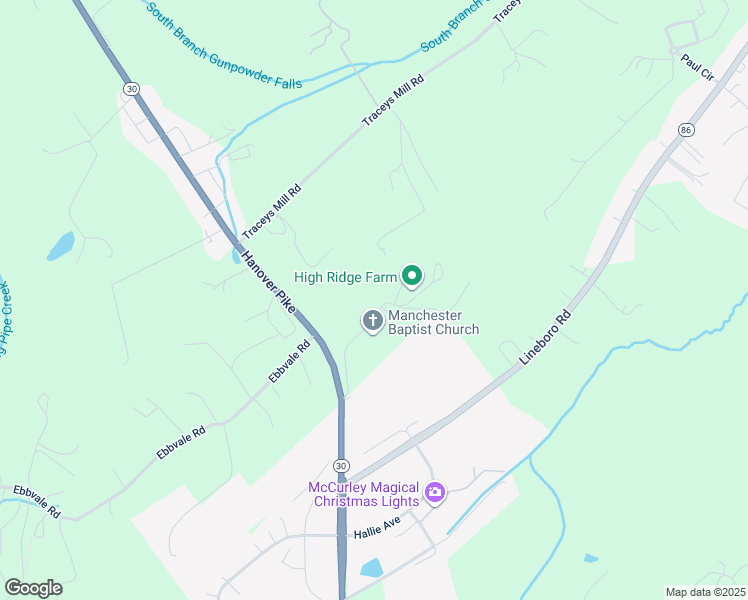 map of restaurants, bars, coffee shops, grocery stores, and more near 2946 Manchester Baptist Church Road in Manchester