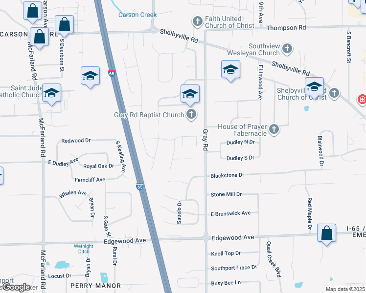 map of restaurants, bars, coffee shops, grocery stores, and more near 5549 Black Cherry Circle in Indianapolis