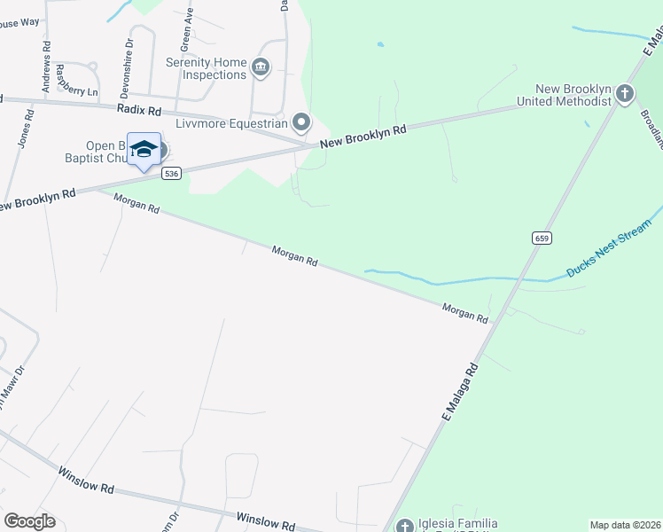 map of restaurants, bars, coffee shops, grocery stores, and more near 1322 Morgan Road in Monroe