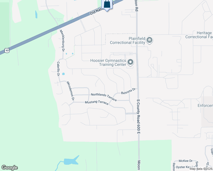 map of restaurants, bars, coffee shops, grocery stores, and more near 5140 Montevideo Drive in Plainfield