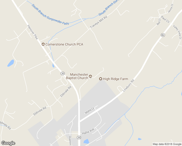 map of restaurants, bars, coffee shops, grocery stores, and more near 2952 Manchester Baptist Church Road in Manchester