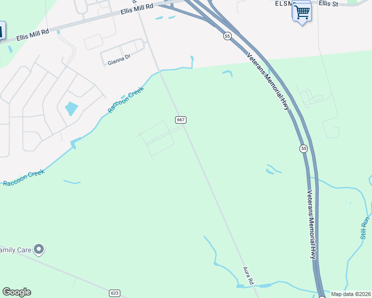 map of restaurants, bars, coffee shops, grocery stores, and more near 652 Aura Road in Glassboro