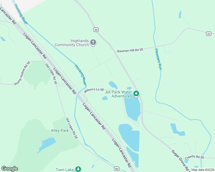 map of restaurants, bars, coffee shops, grocery stores, and more near 2305 Campbell Lane Southeast in Lancaster