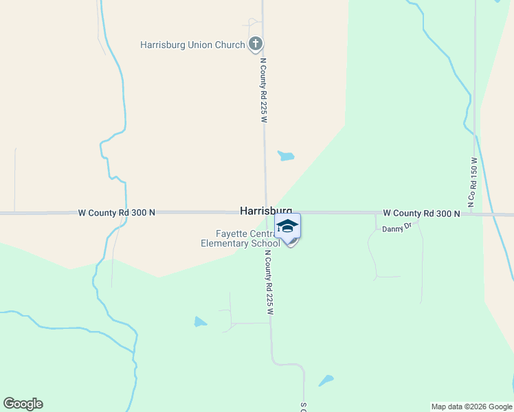 map of restaurants, bars, coffee shops, grocery stores, and more near 2268 West County Road 300 North in Connersville