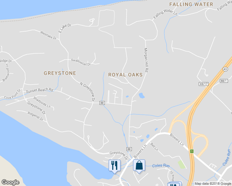 map of restaurants, bars, coffee shops, grocery stores, and more near 398 Harbor Drive in Morgantown