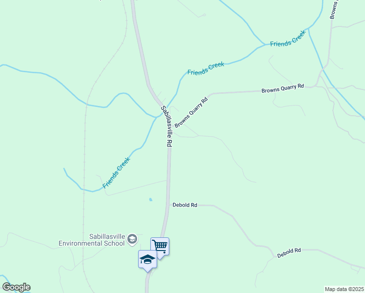 map of restaurants, bars, coffee shops, grocery stores, and more near 16531 Sabillasville Road in Sabillasville